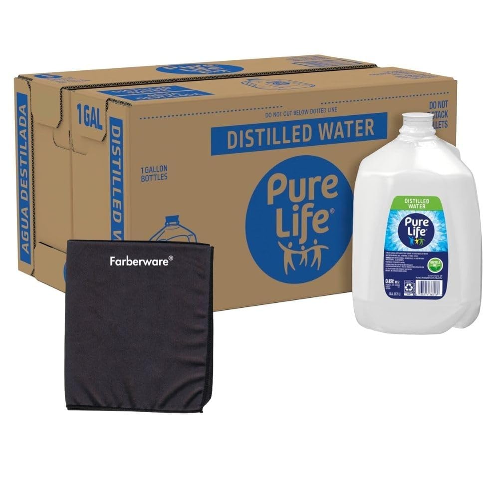  Pure Life Distilled Water for Home Use - 1 Gallon Bottles, 10 Pack
| CAMEO Distilled Water, 1 Gallon Plastic Bottles, P
