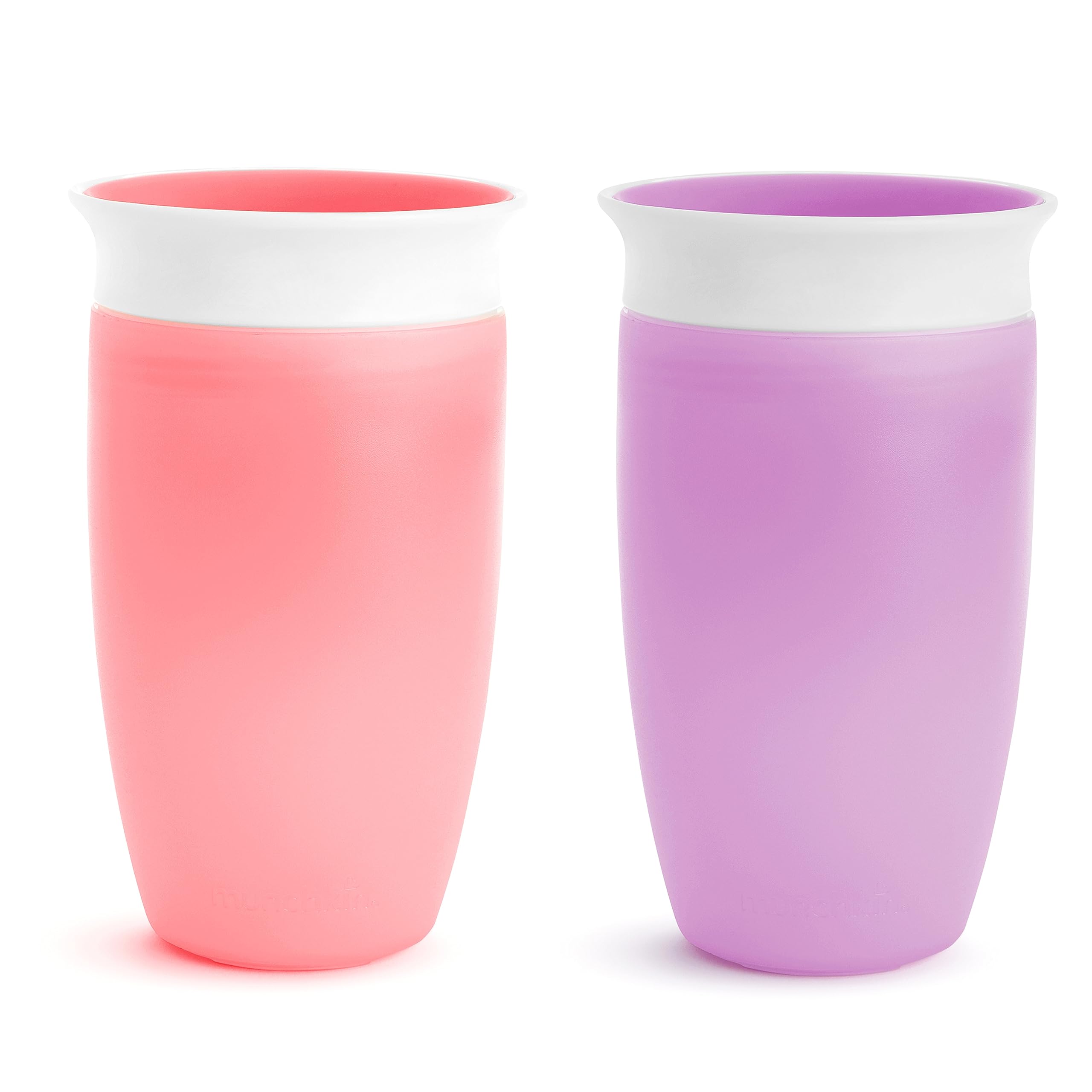 Munchkin Spill Proof Miracle 360 Sippy Cups for Toddlers 1-3, 10 Ounce, 2 Pack, Pink/Purple  
Munchkin Spill Proof Mirac