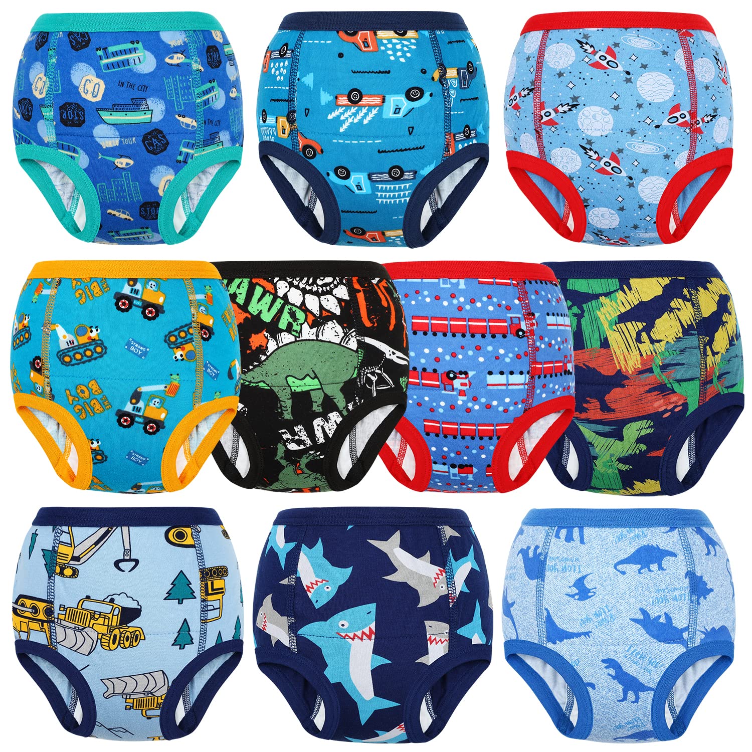  MooMoo Baby Absorbent Potty Training Underwear for Boys and Girls 2T-9T
| MooMoo Baby Toddler Training Pants 10 Packs C